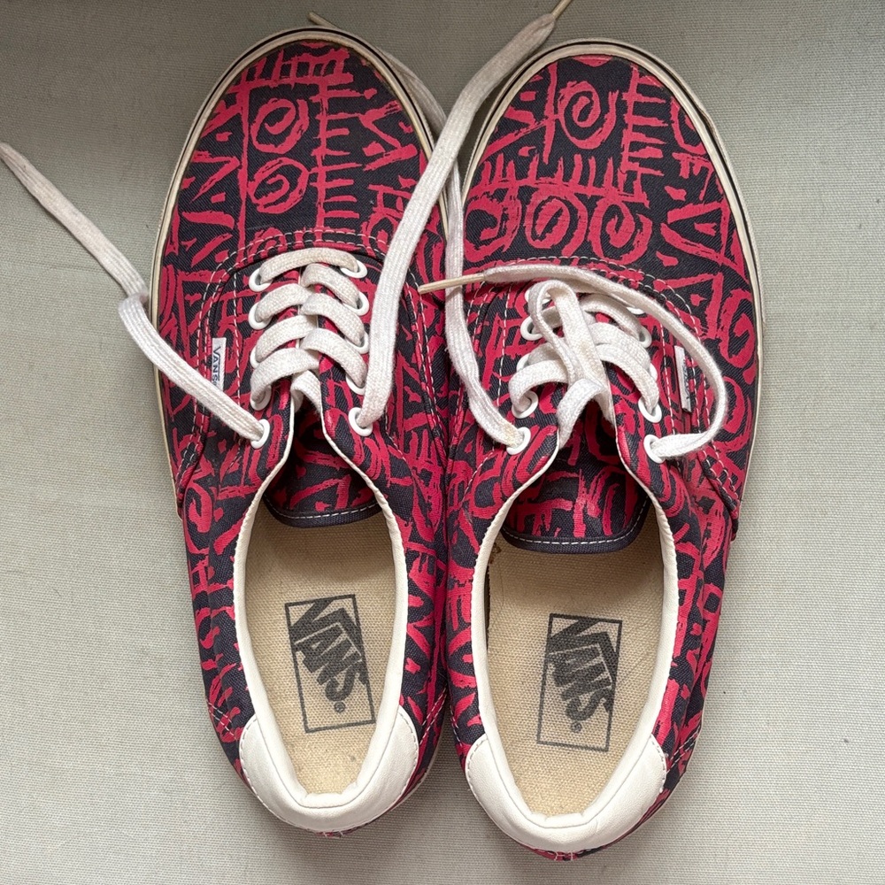 Vans Red and Navy Graphic Sneakers - Picture 2 of 3